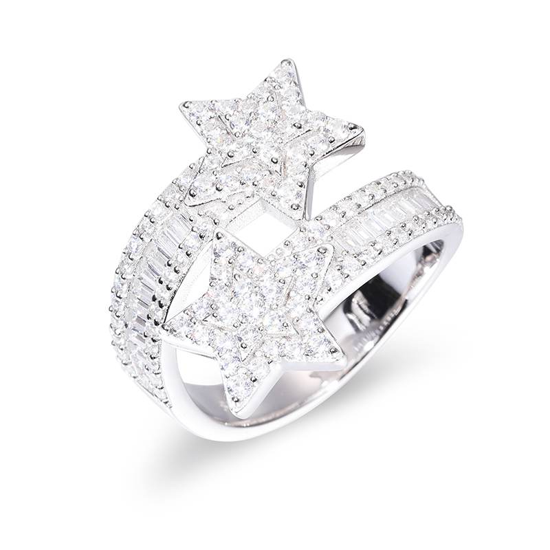 mens diamond star ring