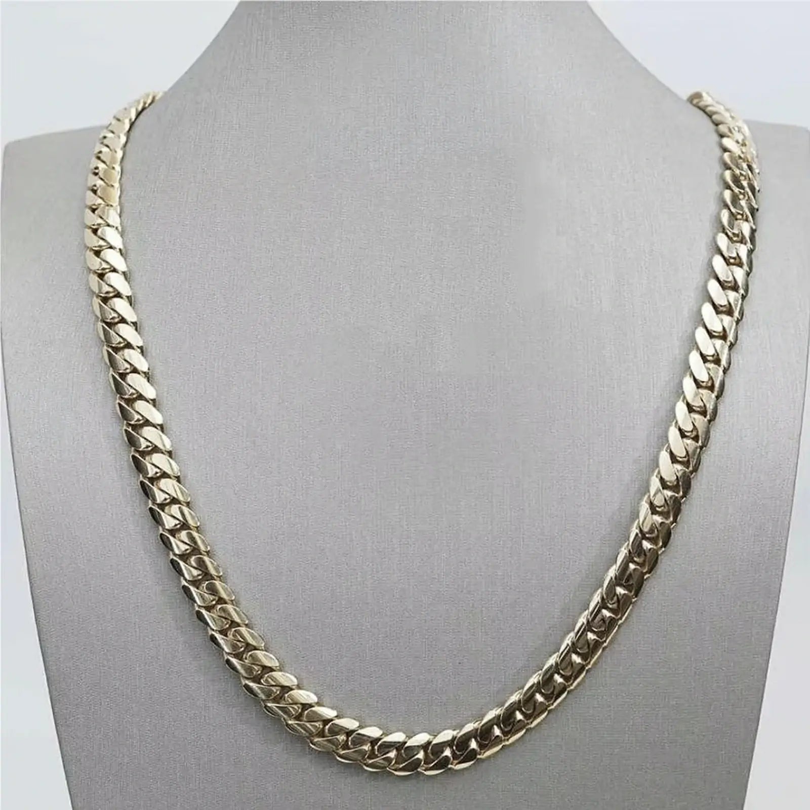 miami cuban link chain in 14k gold color