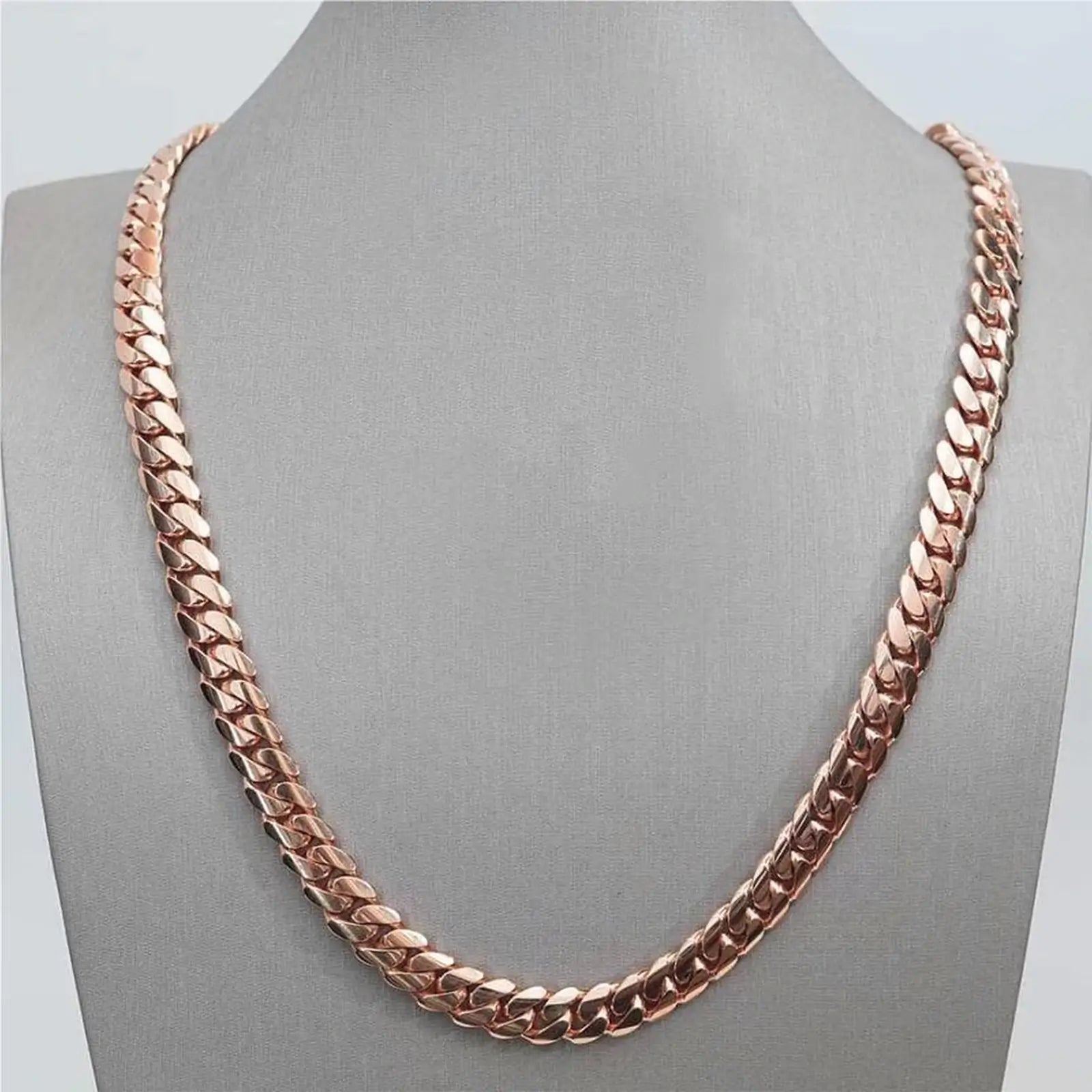 miami cuban link chain in rose gold color