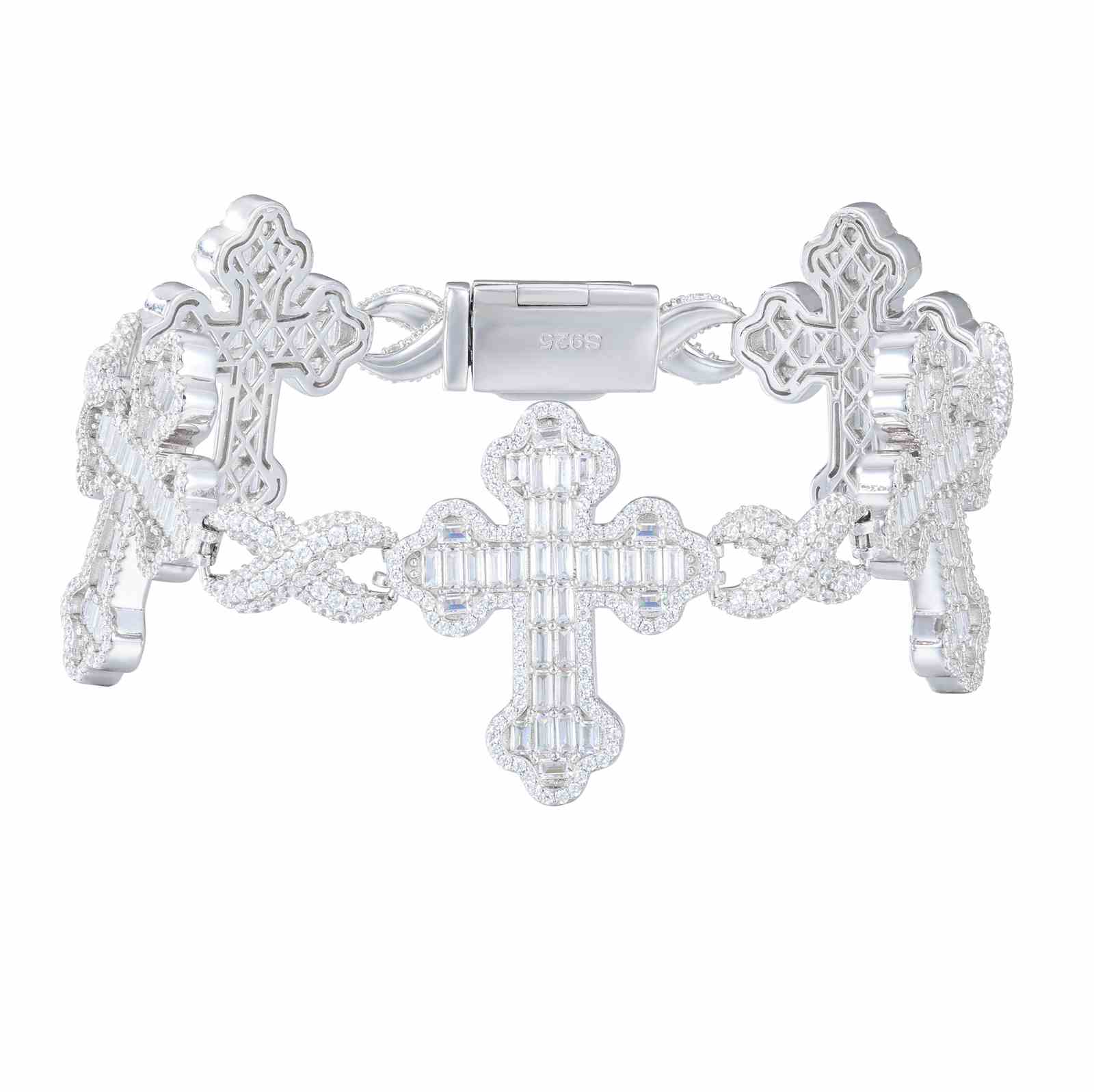Ucciyo Cross Bracelets | 925 Silver & Moissanite Streetwear for