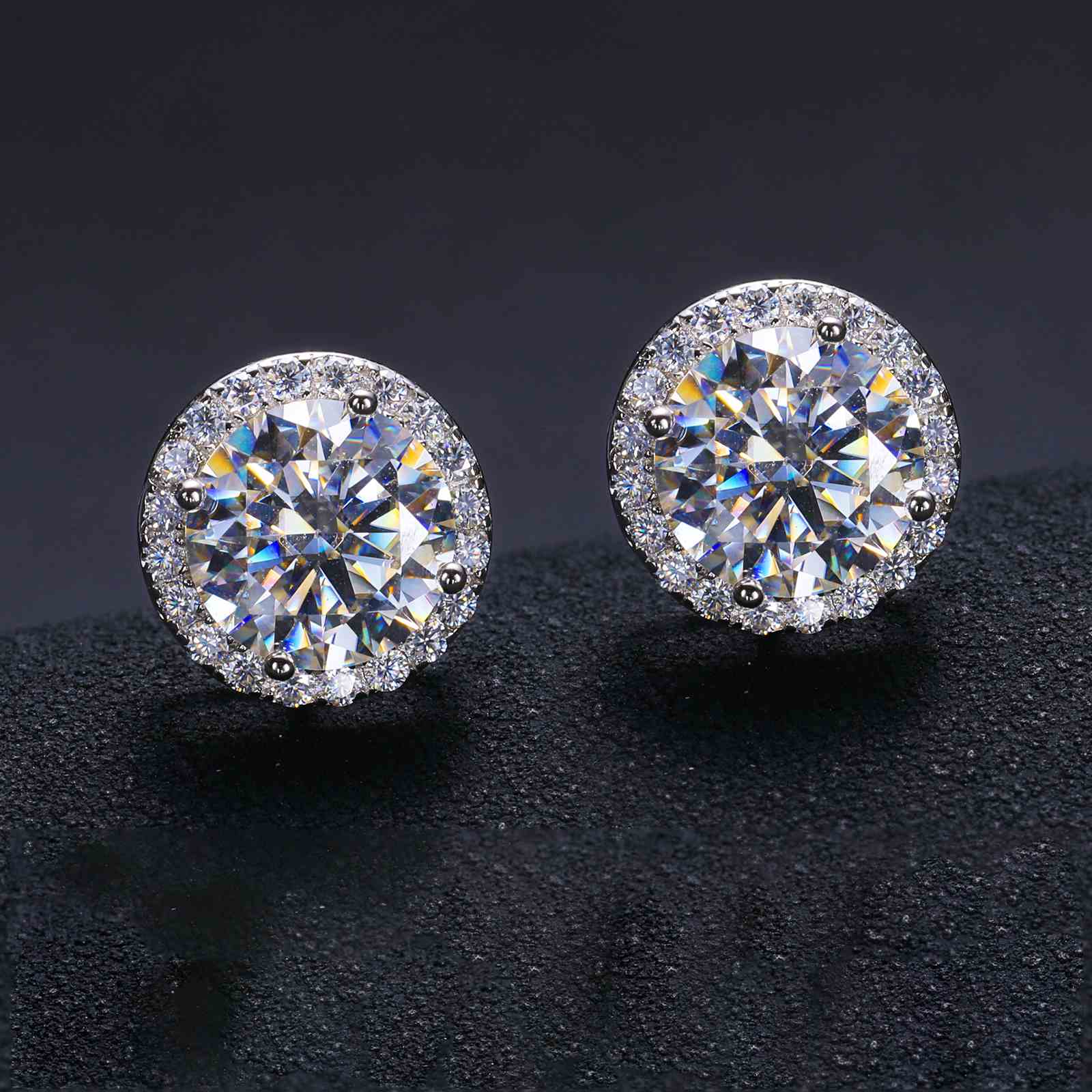 New 3ct Beautiful Moissanite Diamonds Stud outlet Earrings