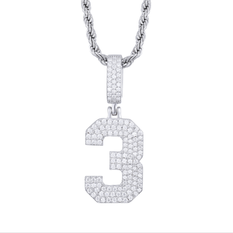 number 3 pendant