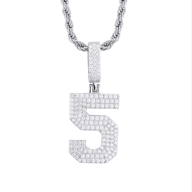 number 5 pendant