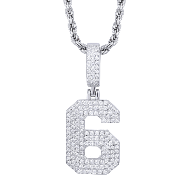 number 6 pendant