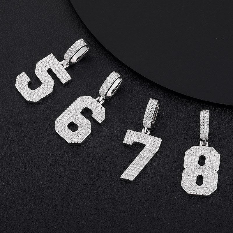 number necklace silver