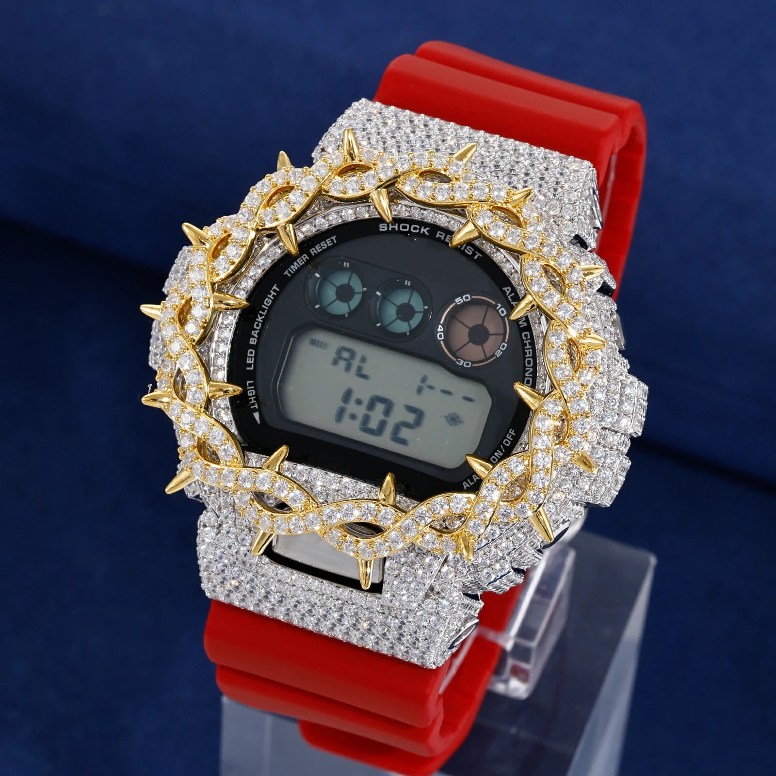 S925 Moissanite Twist Thorn Watch Case for DW6900