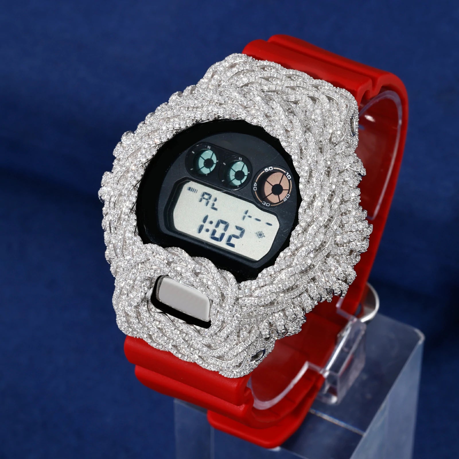 S925 Moissanite Rope Watch Case for DW6900