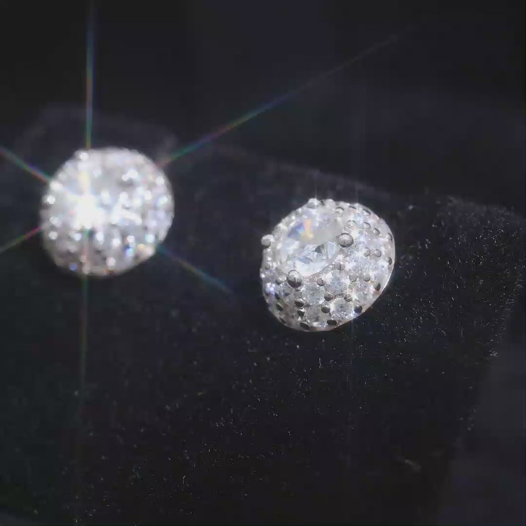 gold diamond stud earrings