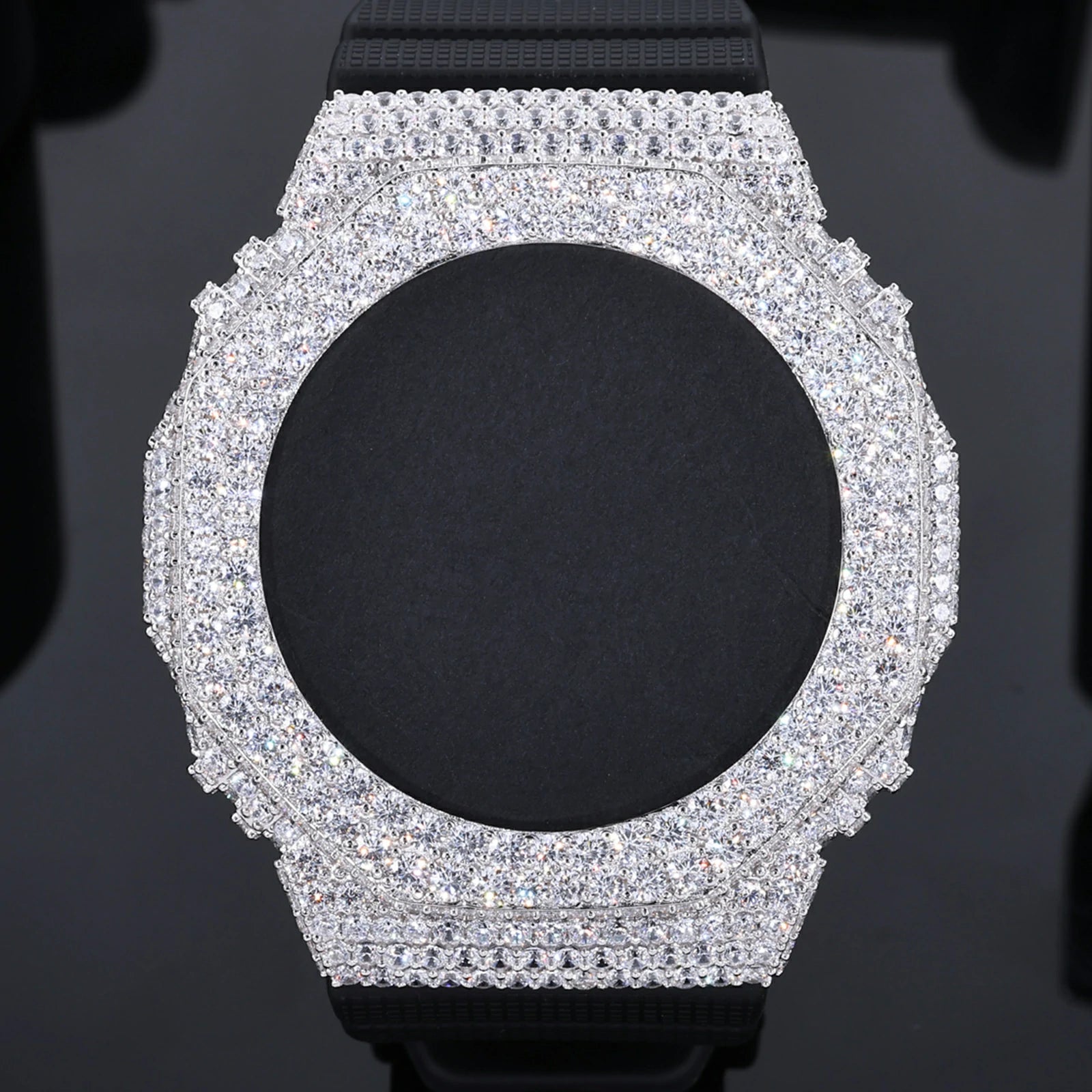 Buss Down 2 Rows Moissanite Watch Bezel for GM2100/GM2110/GMB2100