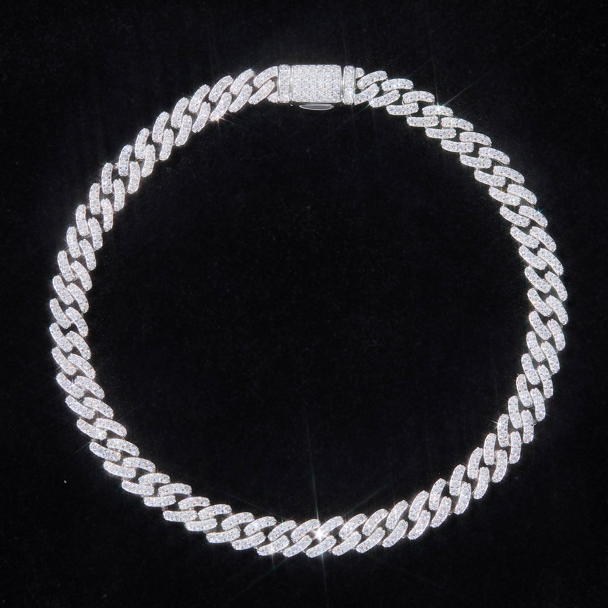 6mm S925 Moissanite Cuban Link Bracelet