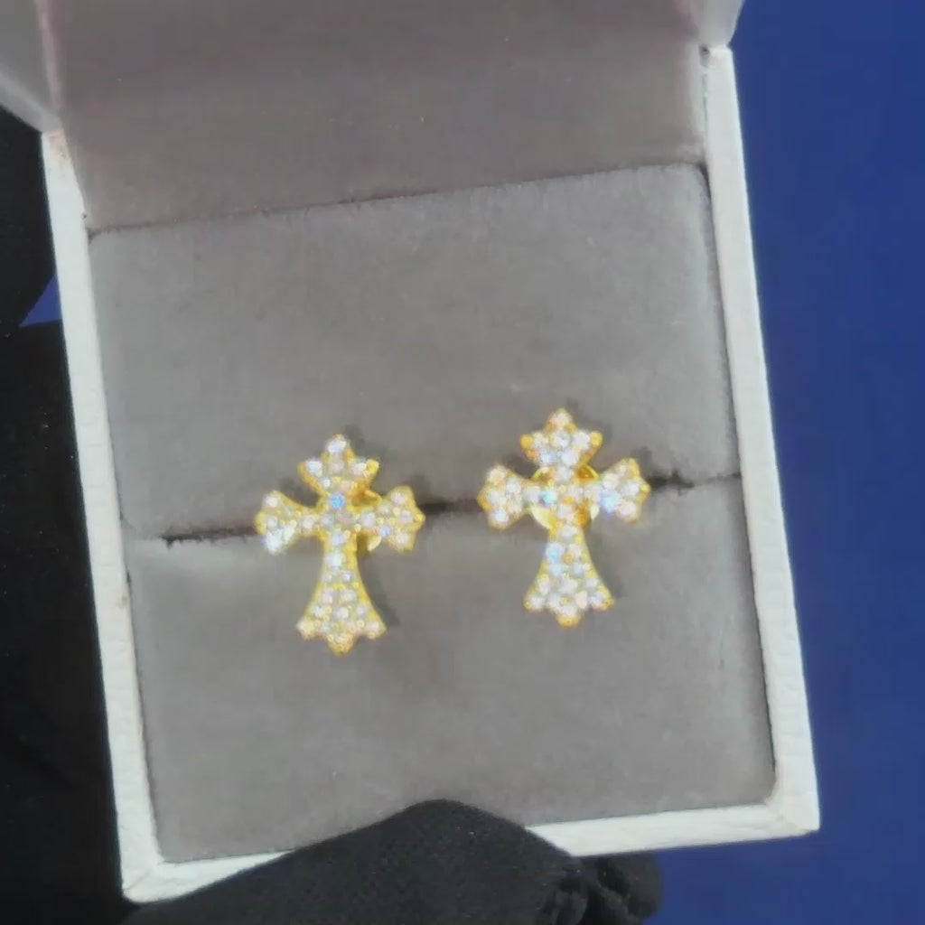 cross stud earrings