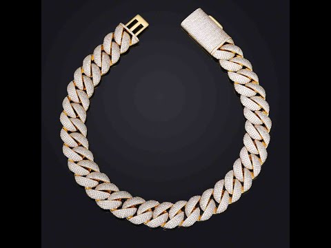 22mm Micro Paved 5 Rows Cuban Link Chain