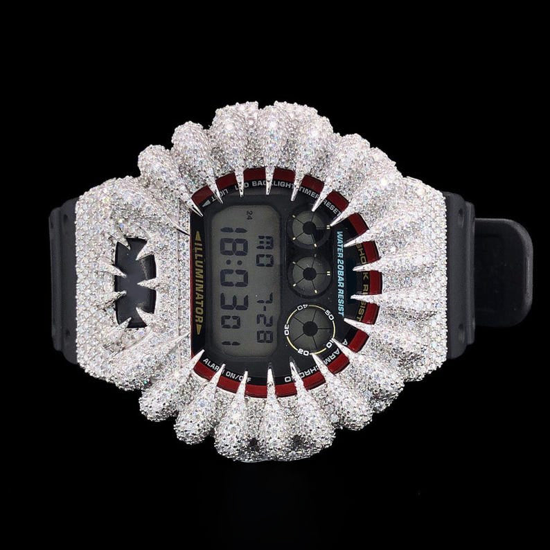 S925 Moissanite Claw Watch Case for DW6900