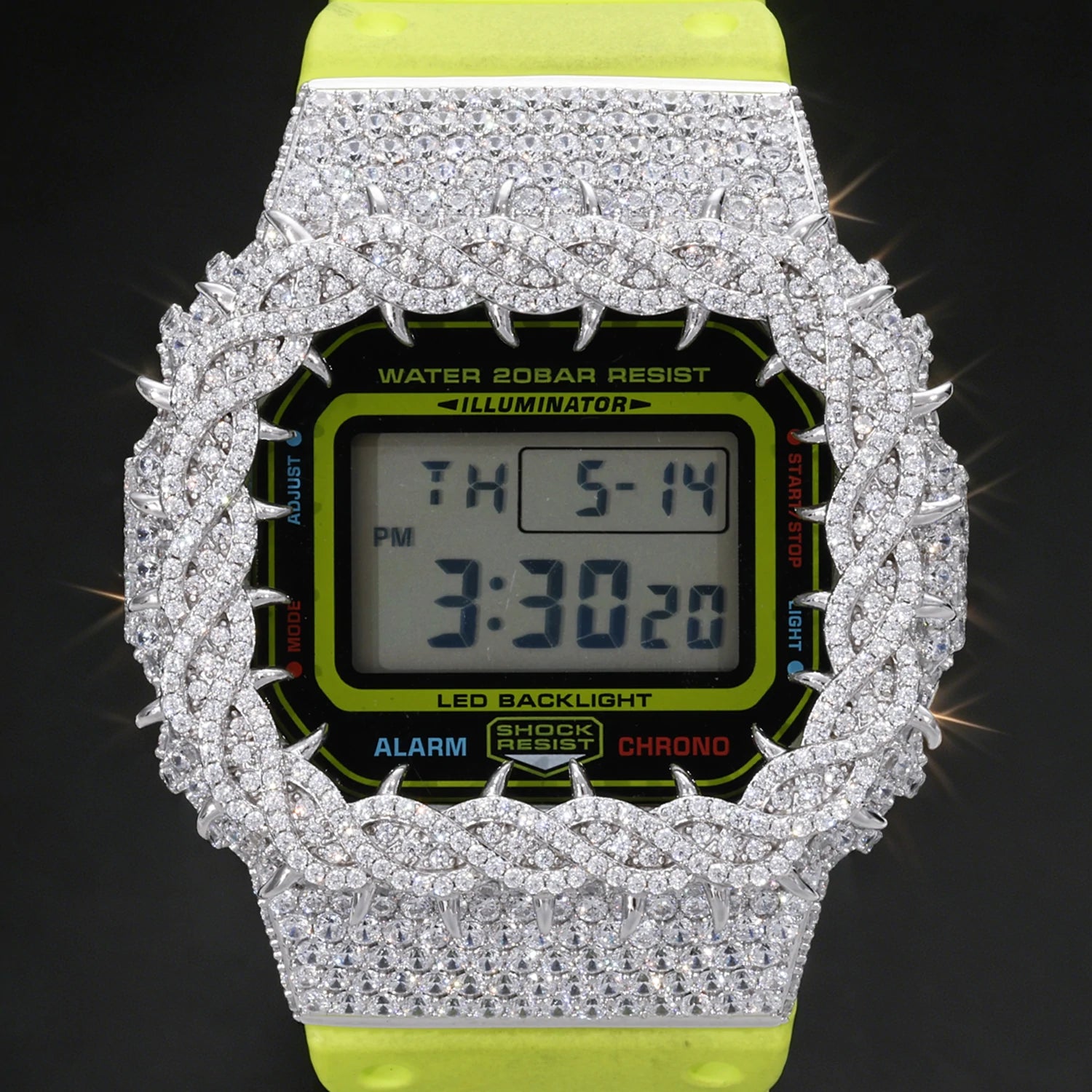S925 Moissanite Vine Thorns Watch Case for DW5600 SERIES