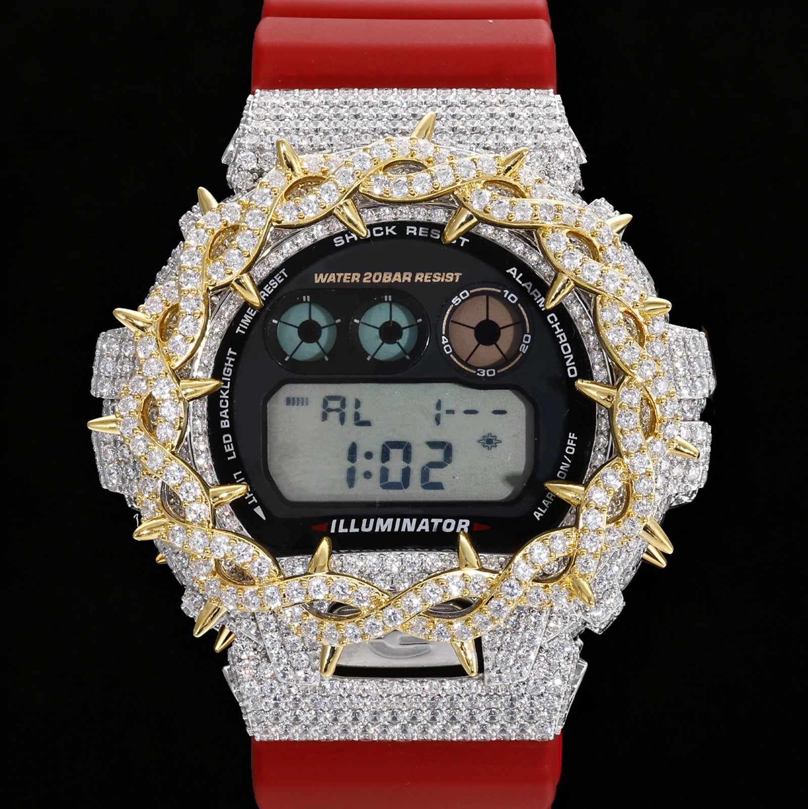 S925 Moissanite Twist Thorn Watch Case for DW6900