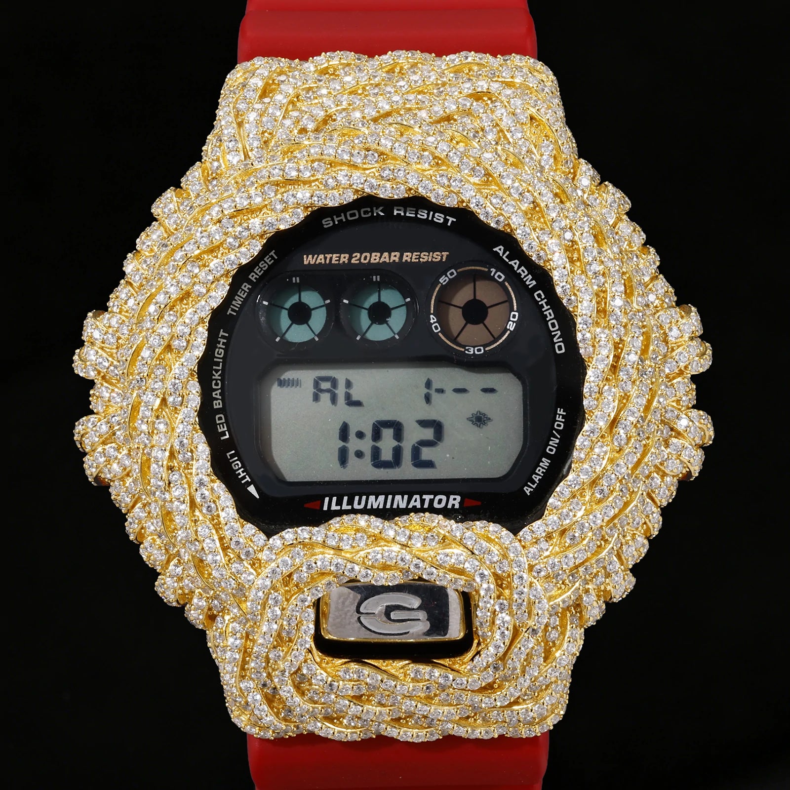 S925 Moissanite Rope Watch Case for DW6900