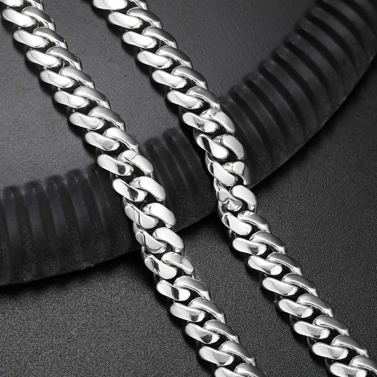 pure silver miami cuban link chain