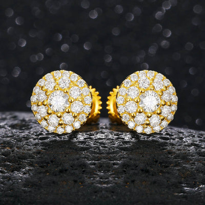rose gold moissanite earrings