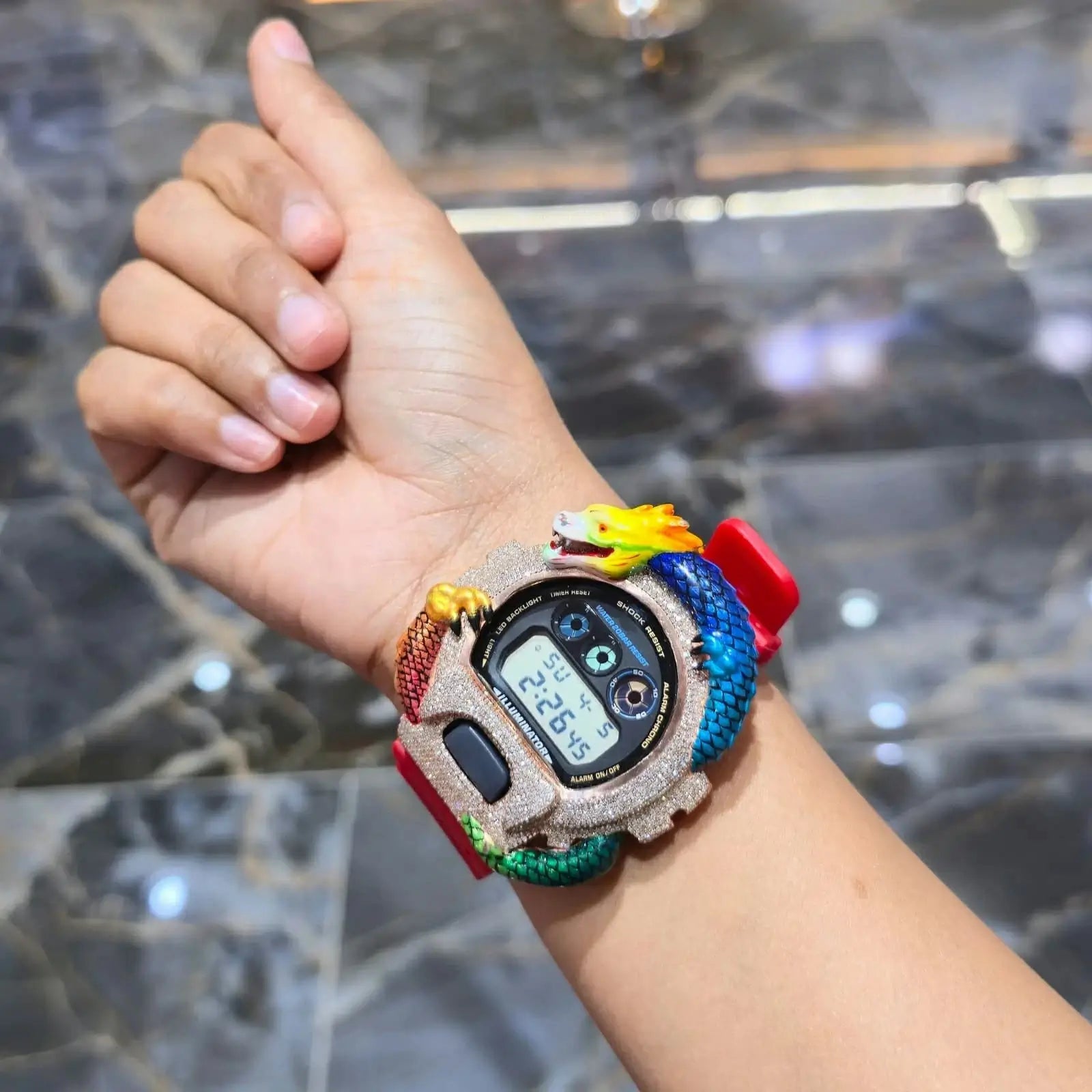 S925 Moissanite Dragon Watch Case for DW6900