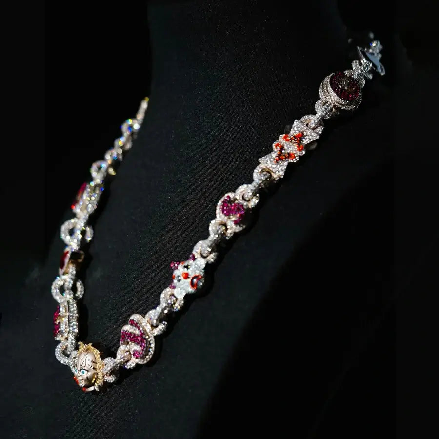 side view vvs moissanite diamond custom chucky chain