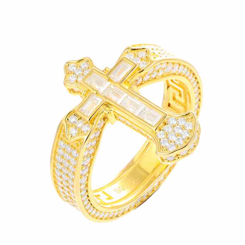 silver cross ring