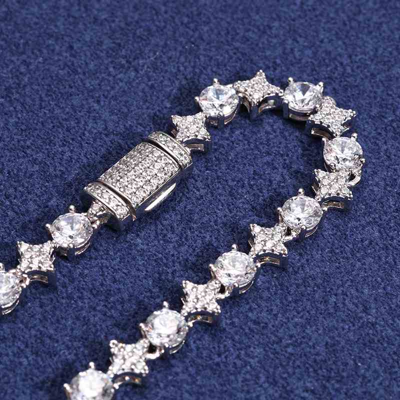 silver diamond bracelet