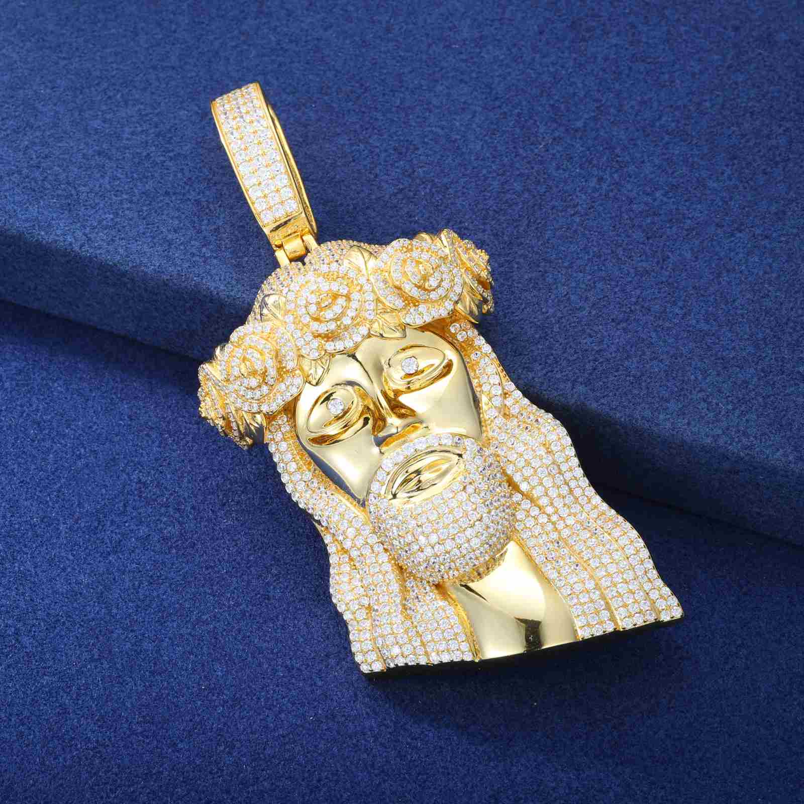 solid gold jesus pendant