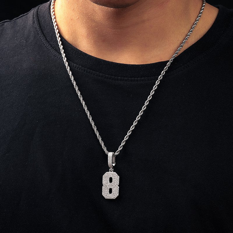 sports number necklace