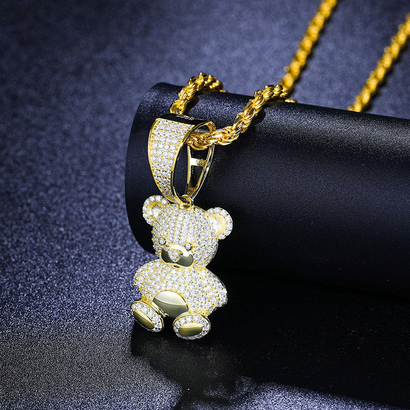 swarovski bear necklace