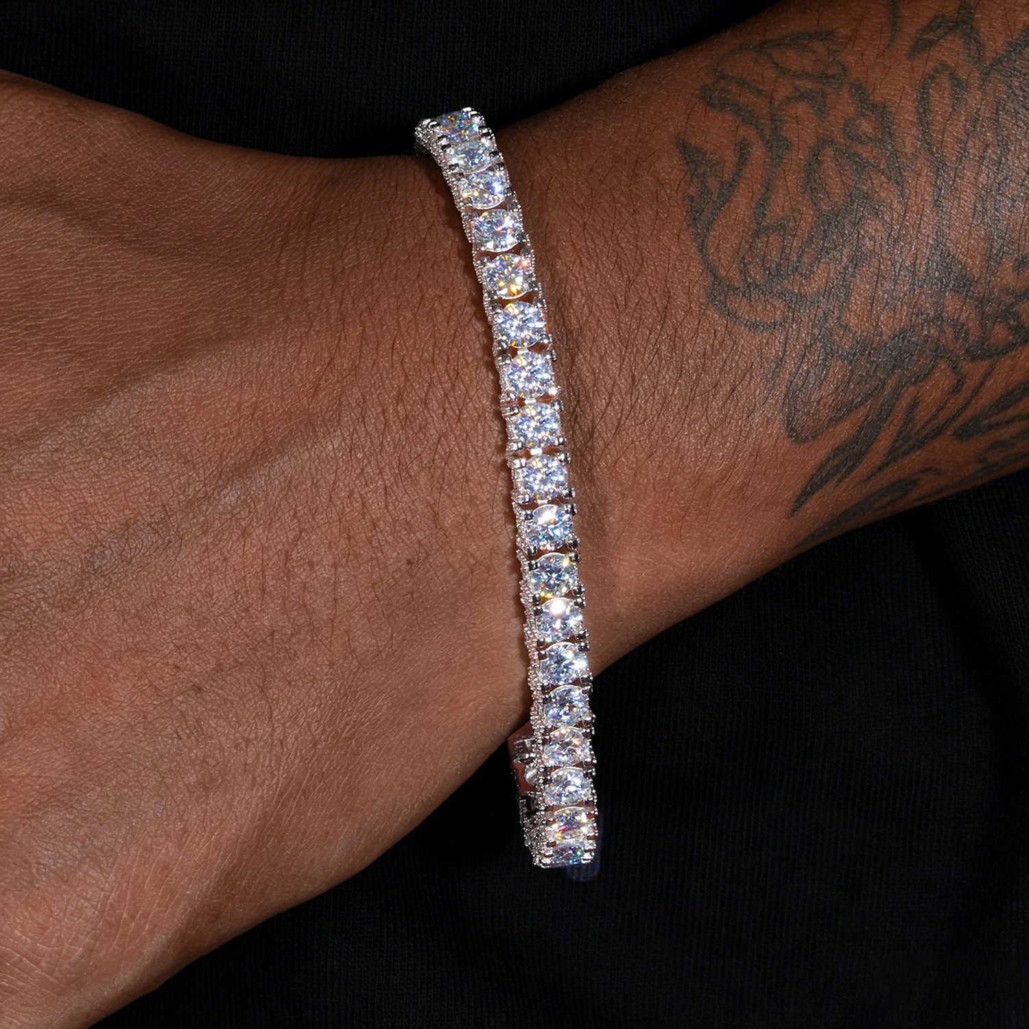 5mm S925 Moissanite Full Iced Tennis Bracelet
