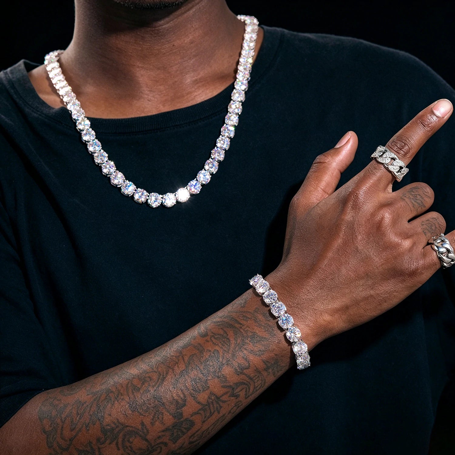 10mm S925 Moissanite Tennis Bracelet