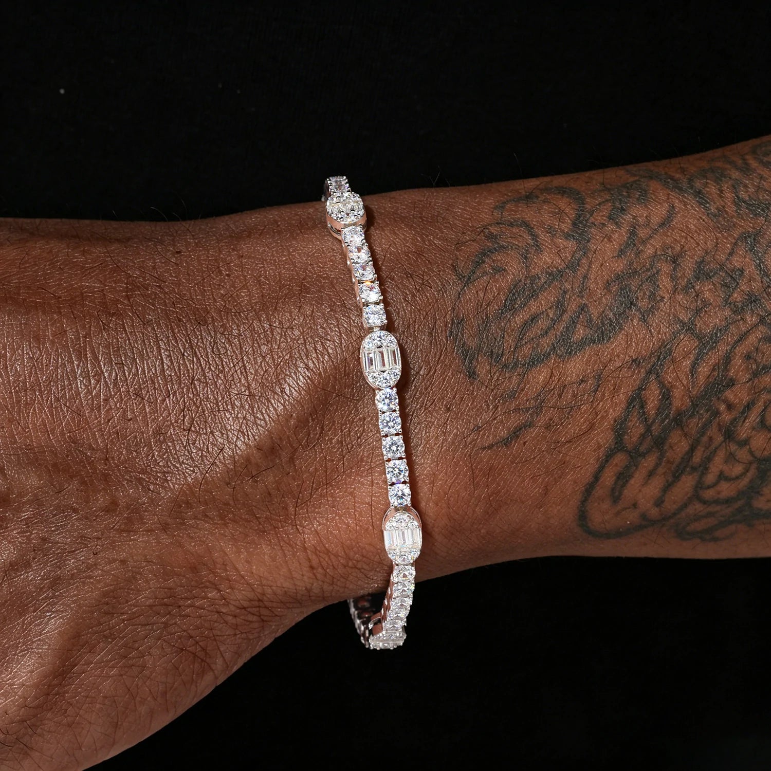 5.5mm S925 Moissanite Pills Tennis Bracelet