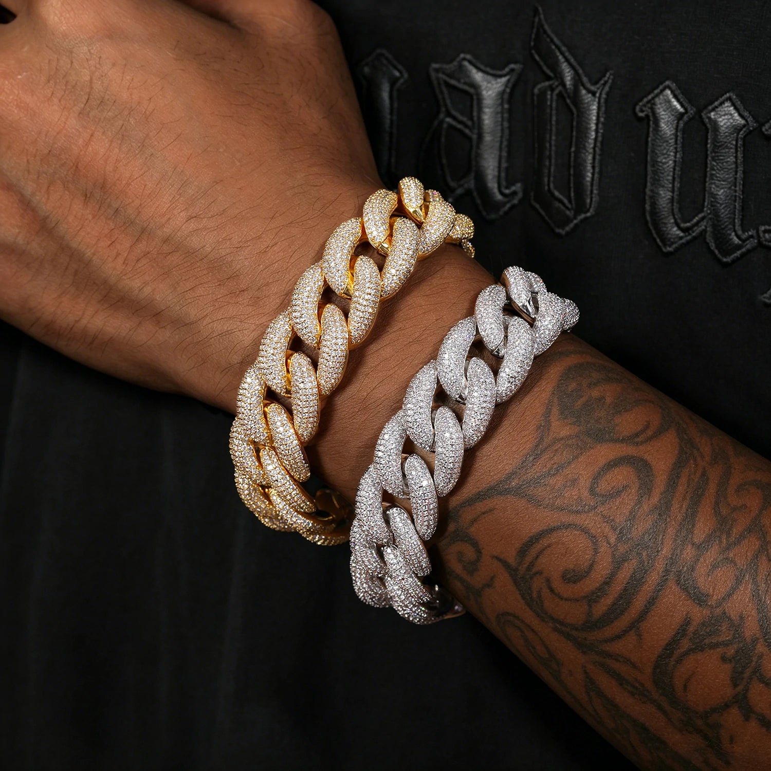 20mm S925 5 Rows Cuban Link Bracelet