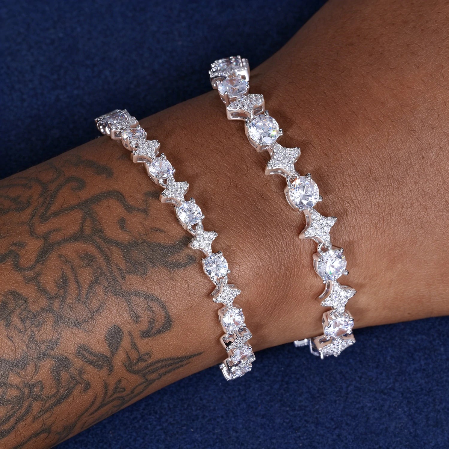 6mm 8mm S925 Moissanite Star Tennis Bracelet