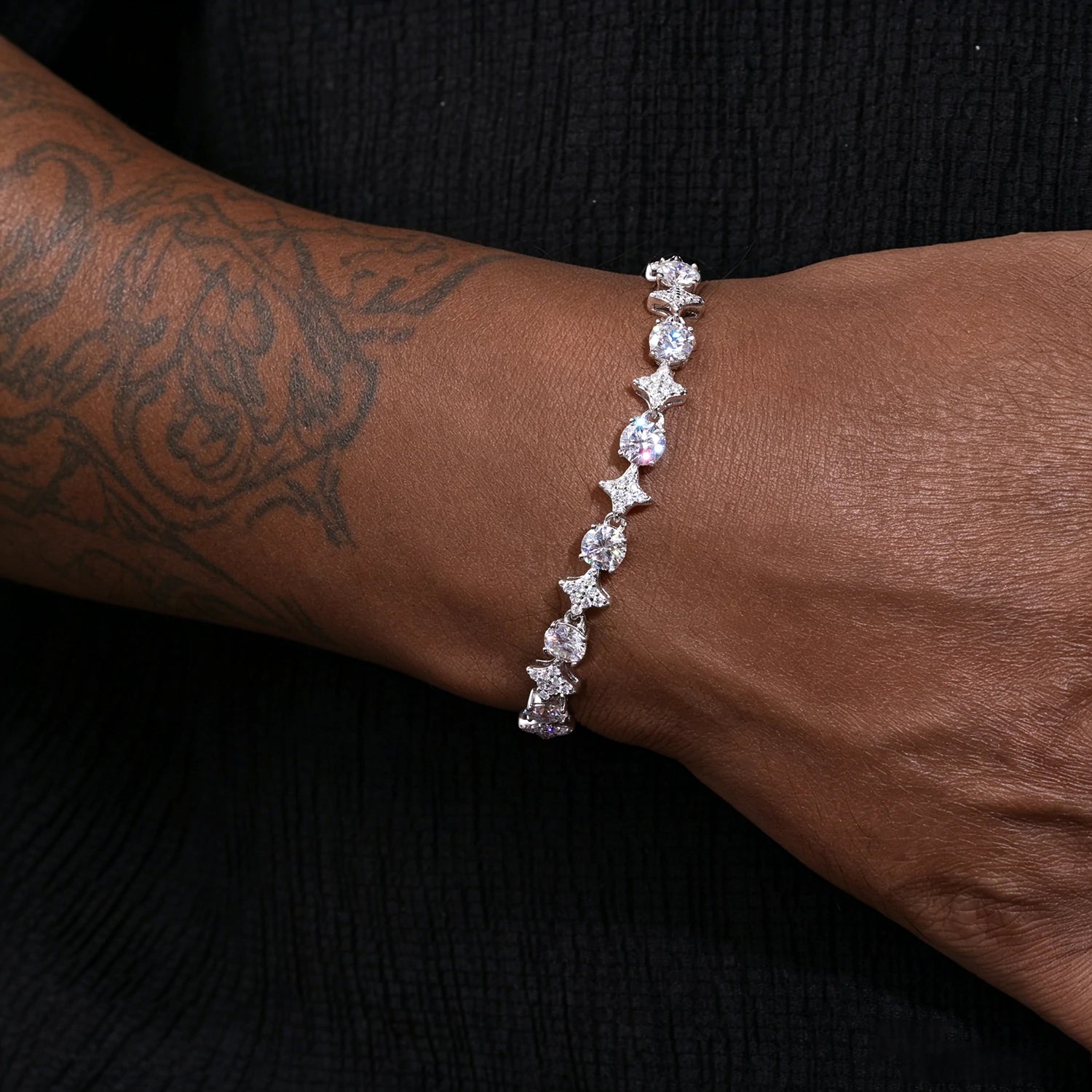 6mm 8mm S925 Moissanite Star Tennis Bracelet