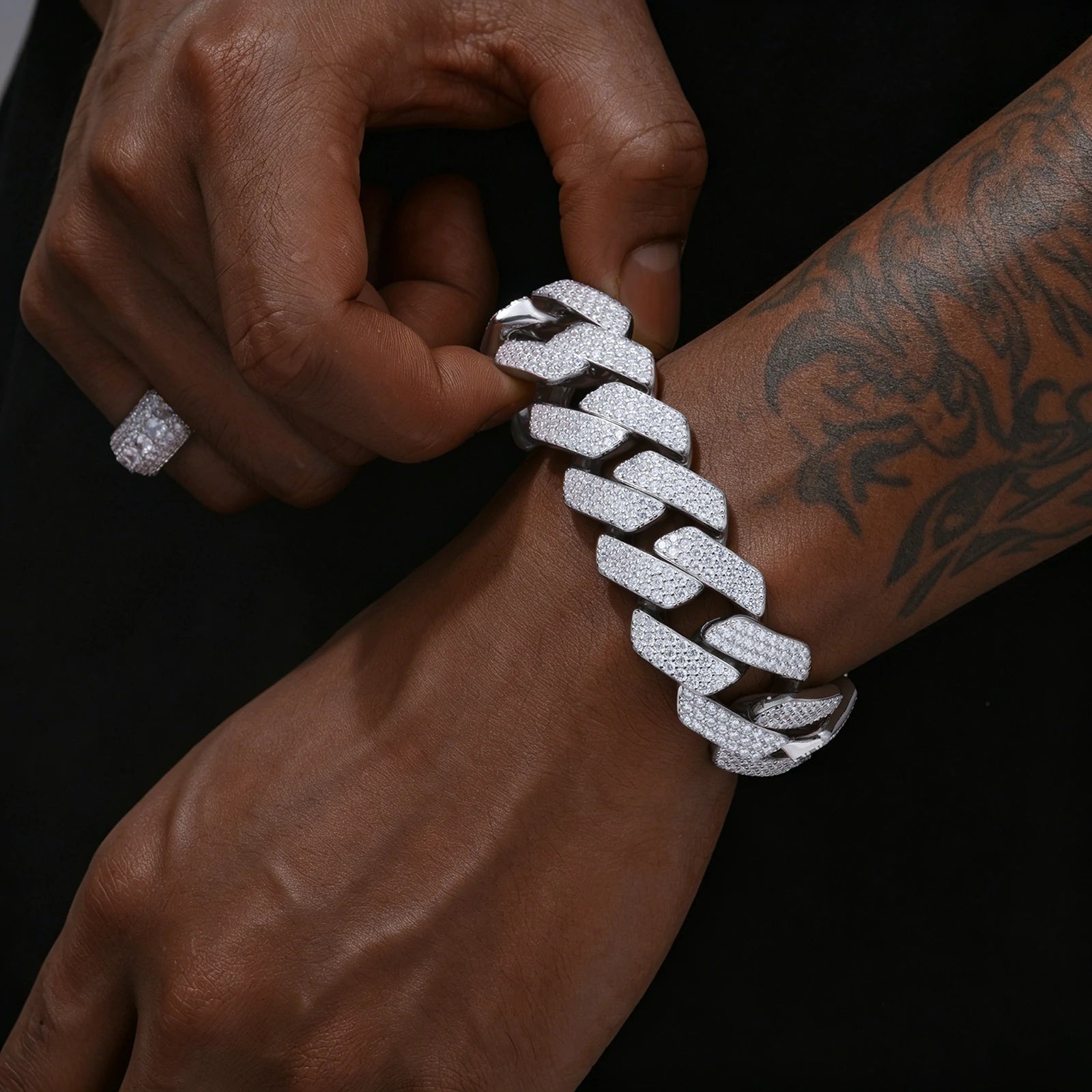 6mm-22mm S925 Moissanite Cuban Link Bracelet Collection