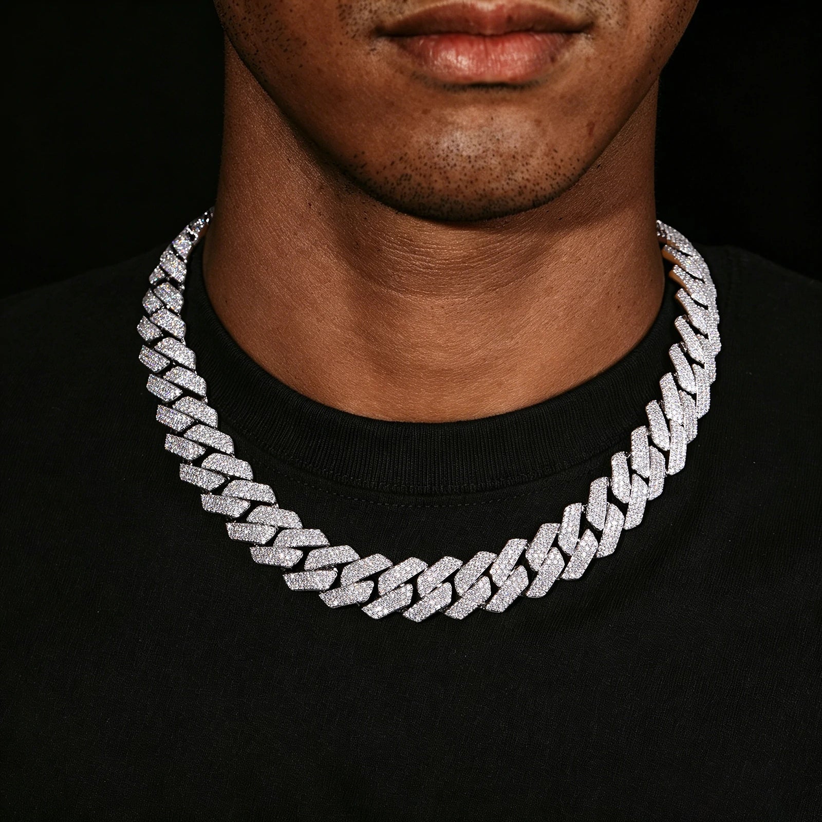 18mm Moissanite Cuban Link Chain