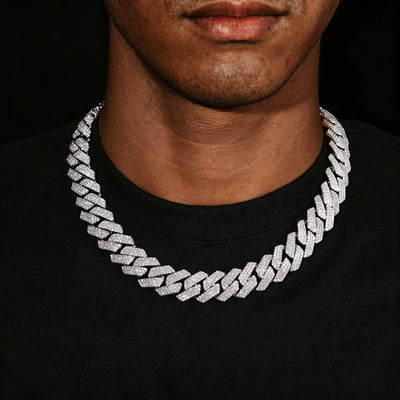 18mm Moissanite Cuban Link Chain