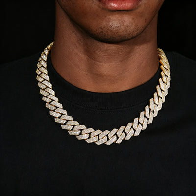 18mm Moissanite Cuban Link Chain