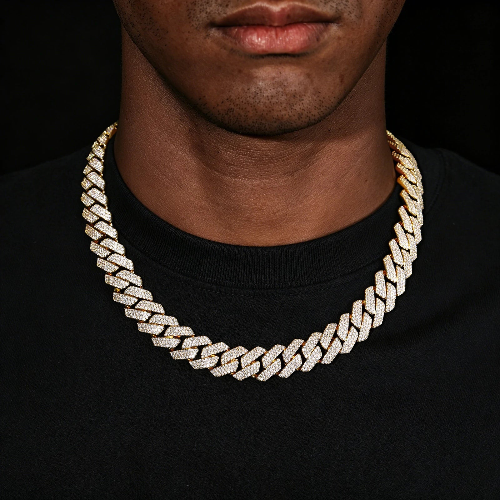 16mm Moissanite Cuban Link Chain