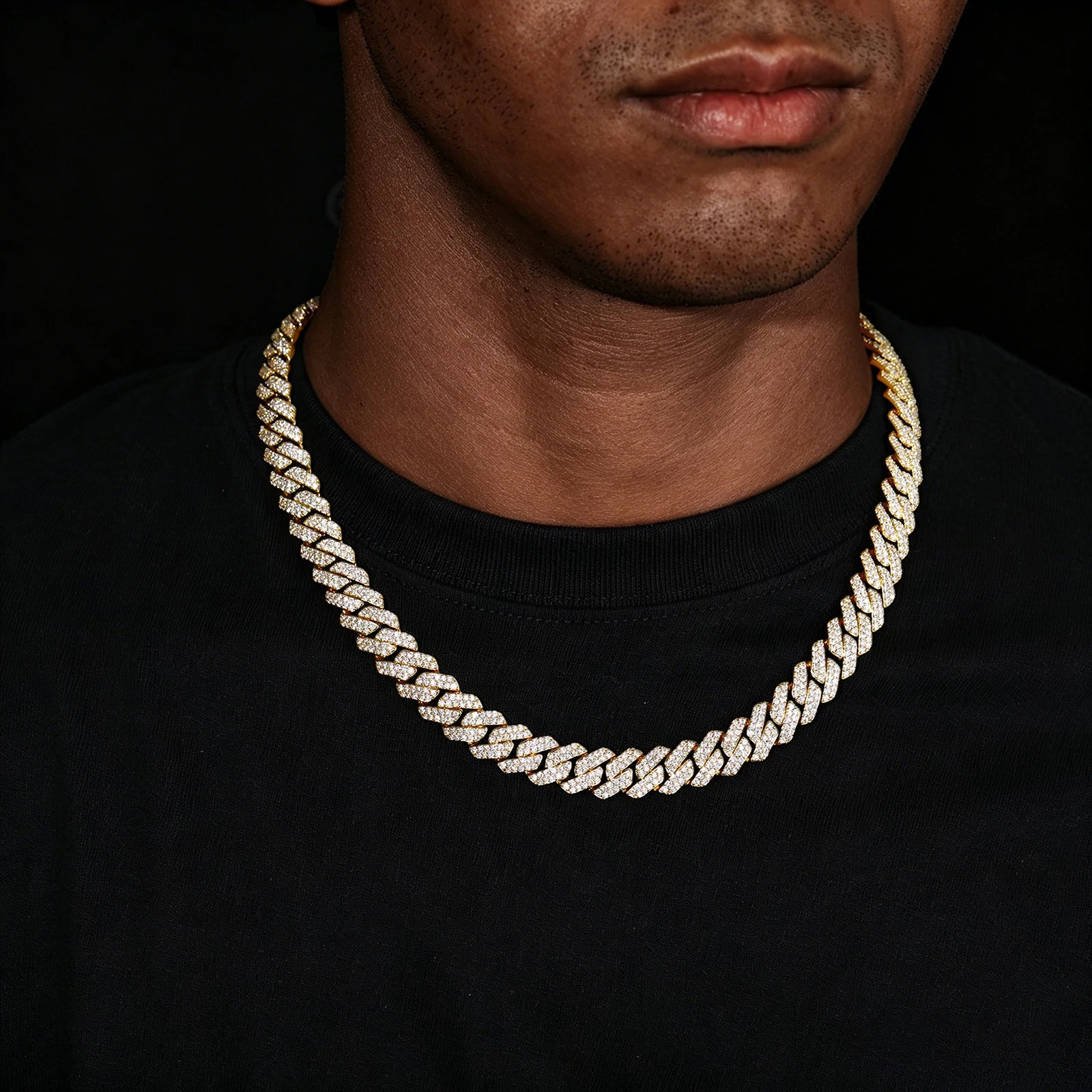 12mm Moissanite Cuban Link Chain