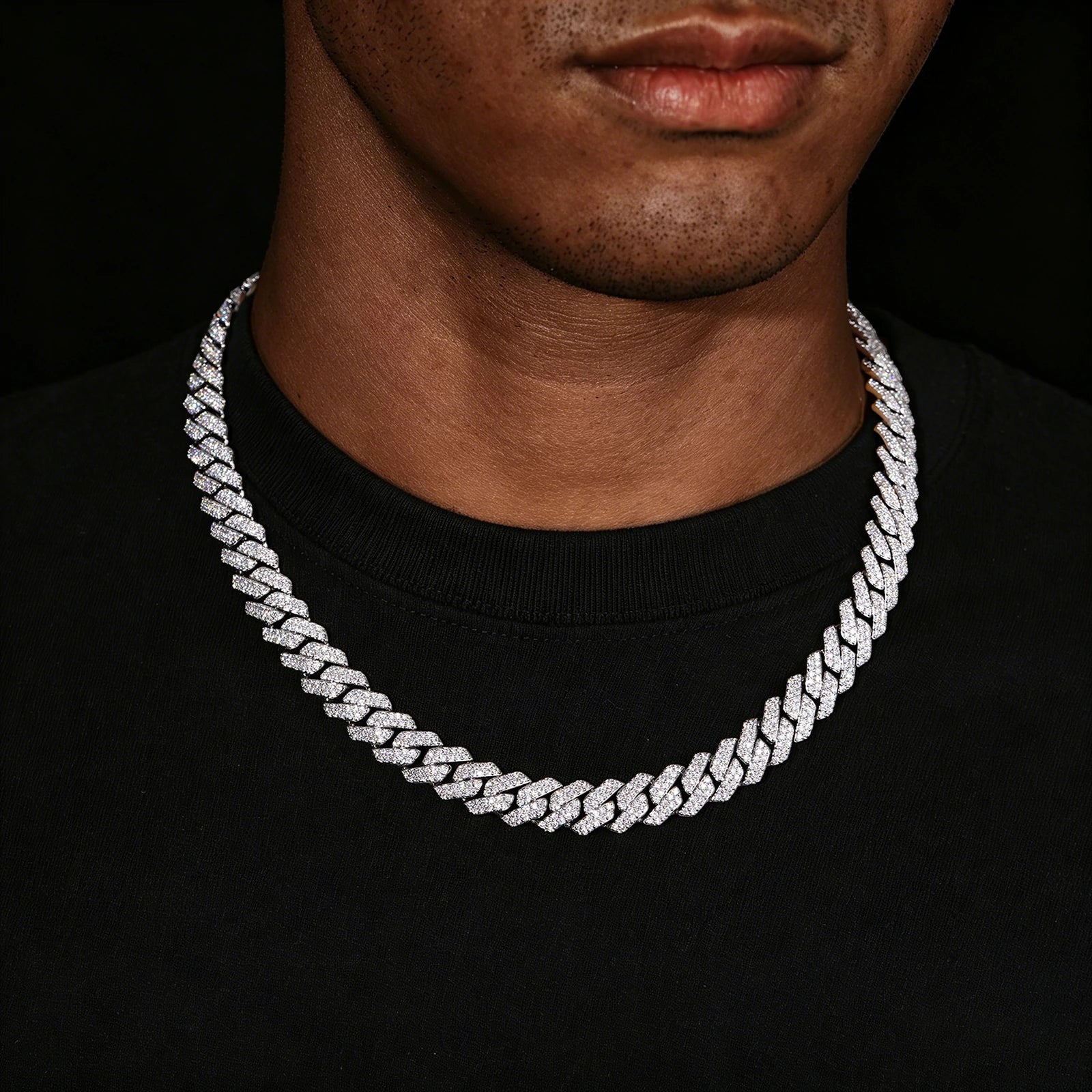 12mm Moissanite Cuban Link Chain