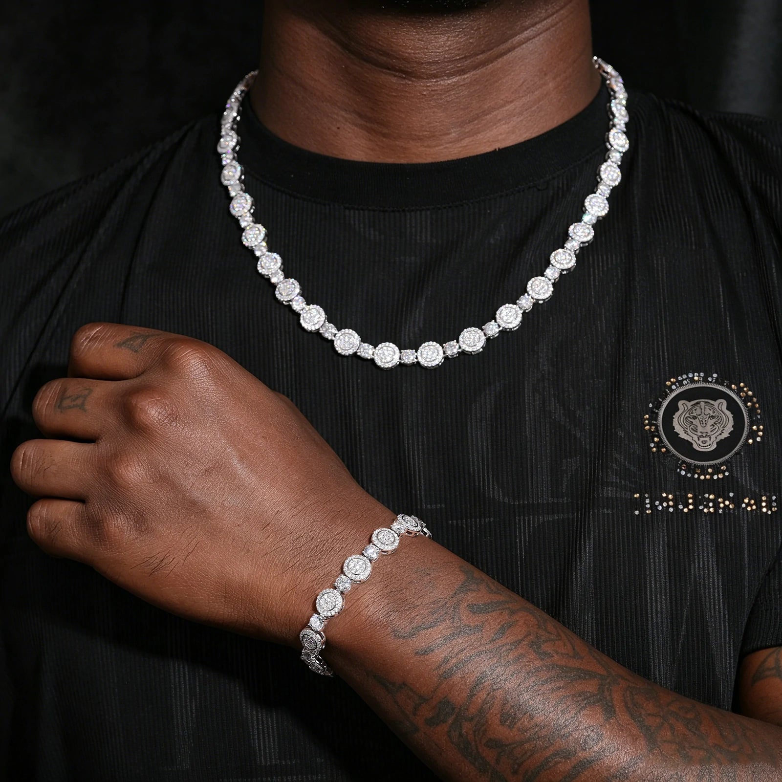 9mm S925 Moissanite Coin Tennis Chain