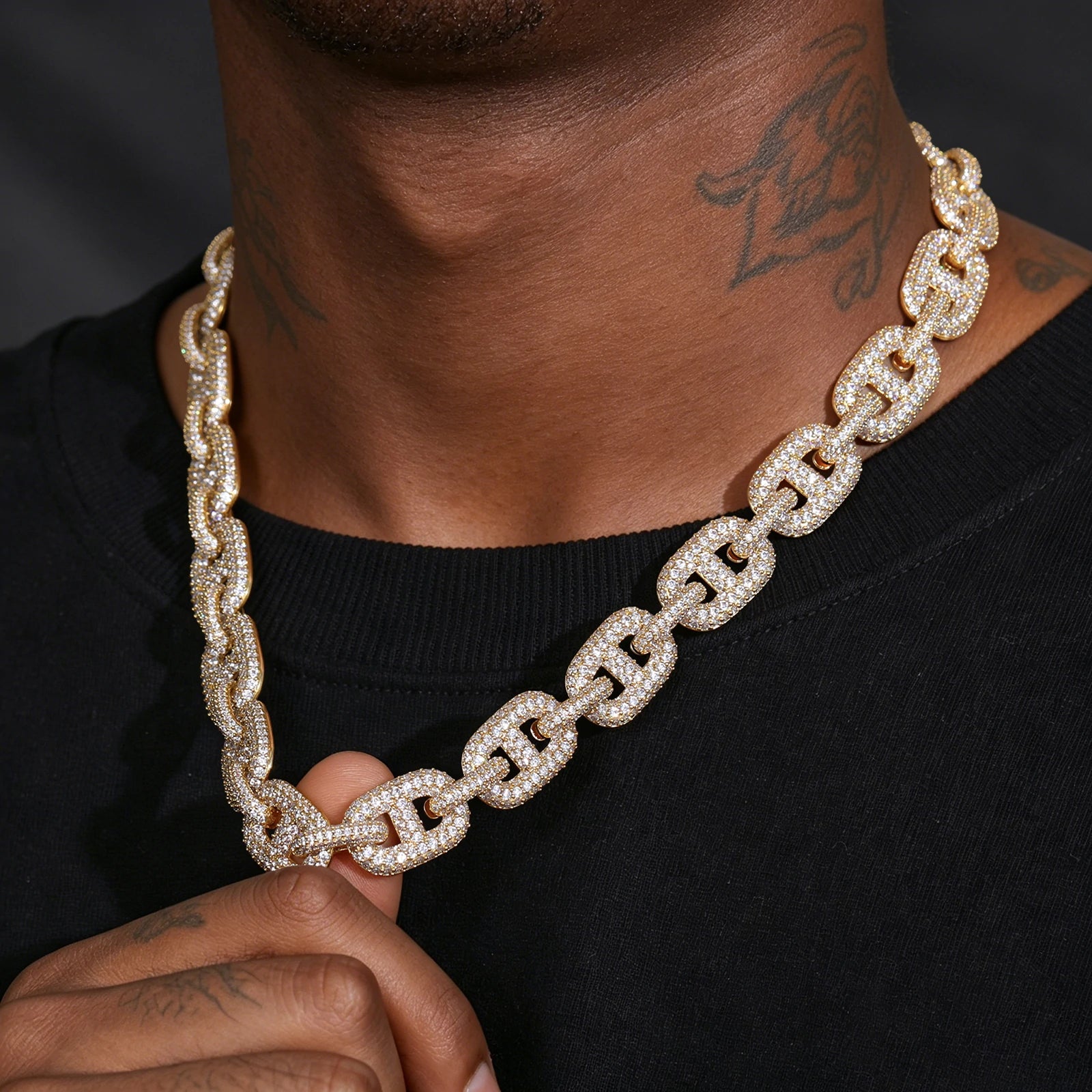 （CZ）14mm Micro Pave CZ Valentina Link Chain