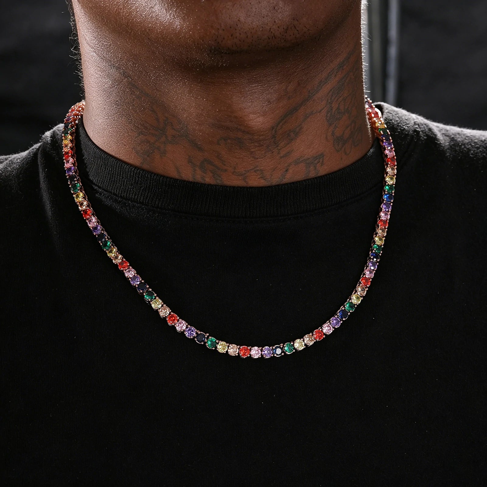 （CZ）4mm Rainbow Tennis Chain