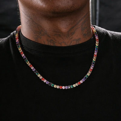 （CZ）4mm Rainbow Tennis Chain