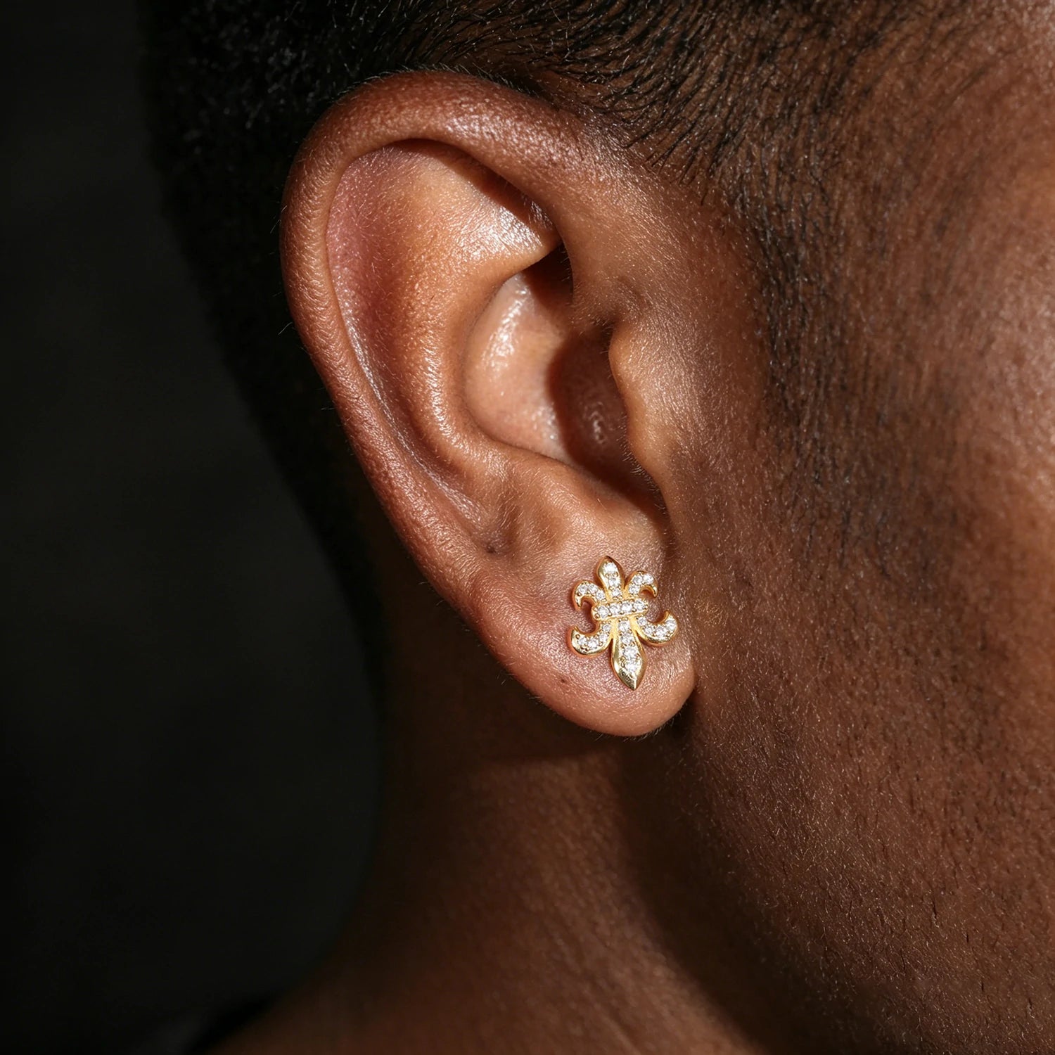 S925 Moissanite Iris Stud Earrings