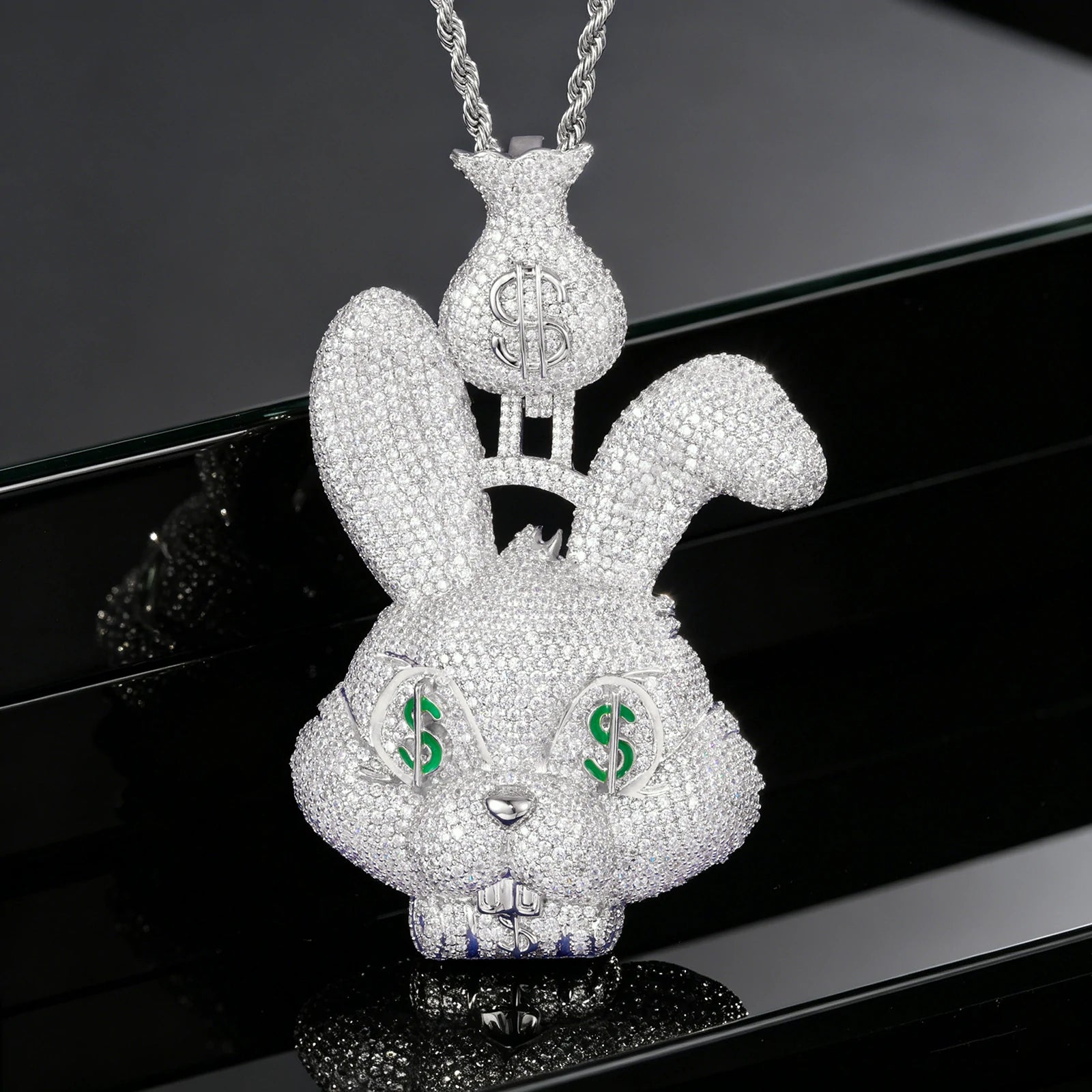 Oversized Greedy Rabbit Pendant