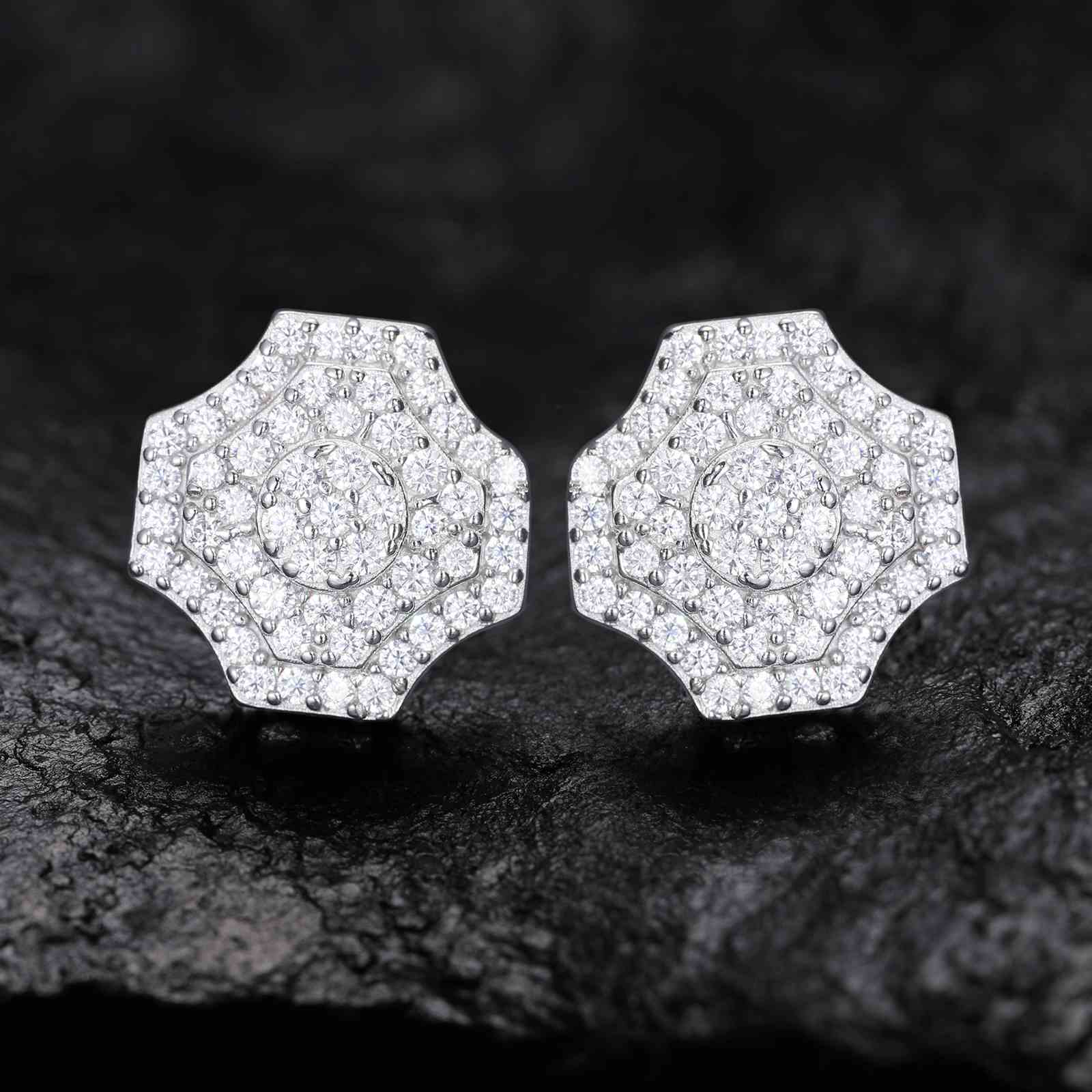 white gold diamond earrings